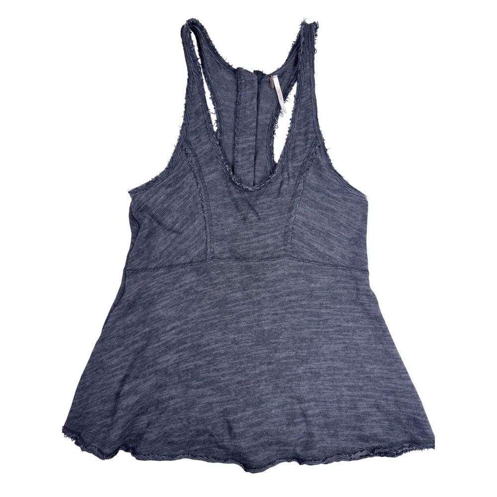 Free People Flowy Dark Gray Tank Top Womens Small